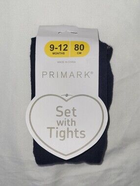 Primark Size 9-12 Months Navy Tights NWT